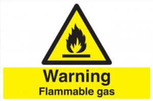 Warning Flammable Gas Signage Elmedis Safety Consult